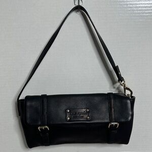 Kate Spade Black Shoulder Bag with Metal Accents